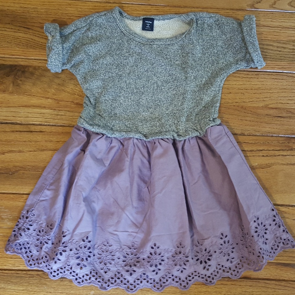 Baby Gap Girls Sweatshirt Eyelet Dress